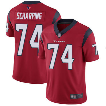 Texans #74 Max Scharping Red Alternate Men’s Stitched Football Vapor Untouchable Limited Jersey