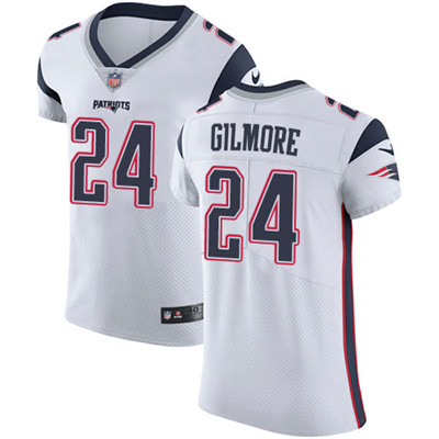 Men’s Nike New England Patriots #24 Stephon Gilmore White Stitched NFL Vapor Untouchable Elite Jersey
