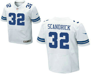 Men’s Dallas Cowboys #32 Orlando Scandrick White Road NFL Nike Elite Jersey