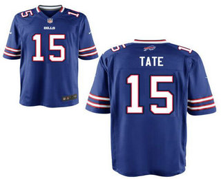 Men’s Buffalo Bills #15 Brandon Tate Royal Blue Team Color Stitched NFL Nike Elite Jersey