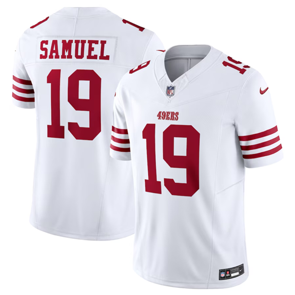 Men’s San Francisco 49ers #19 Deebo Samuel White 2023 F.U.S.E. Vapor Untouchable Limited Stitched Football Jersey