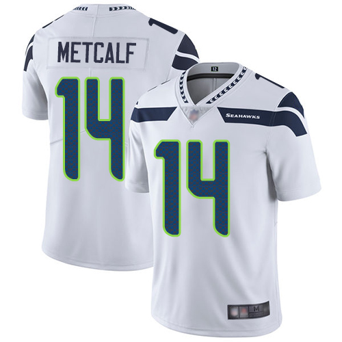 Seahawks #14 D.K. Metcalf White Men’s Stitched Football Vapor Untouchable Limited Jersey