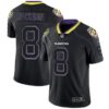 Nike Baltimore Ravens #8 Lamar Jackson Lights Out Black Men’s Stitched NFL Limited Rush Jersey