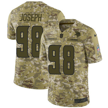Nike Vikings #98 Linval Joseph Camo Men’s Stitched NFL Limited 2018 Salute To Service Jersey