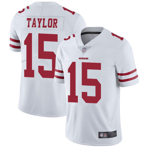 49ers #15 Trent Taylor White Men’s Stitched Football Vapor Untouchable Limited Jersey