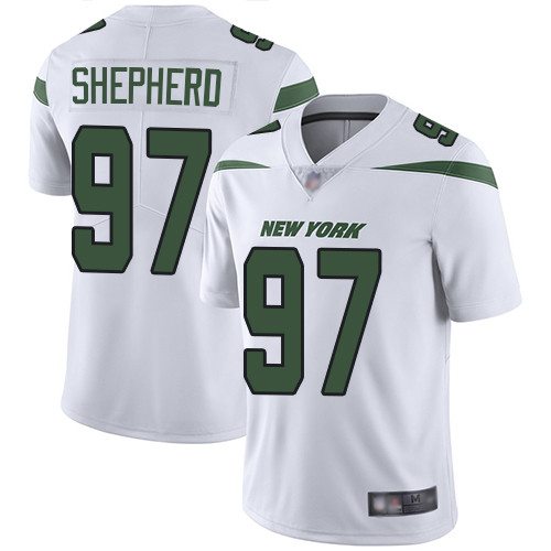 New York Jets #97 Nathan Shepherd White Men’s Stitched Football Vapor Untouchable Limited Jersey