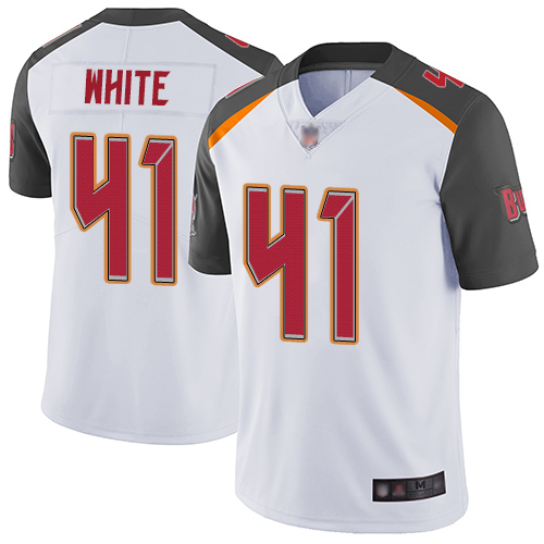 Buccaneers #41 Devin White White Men’s Stitched Football Vapor Untouchable Limited Jersey