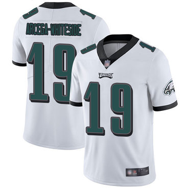 Eagles #19 JJ Arcega-Whiteside White Men’s Stitched Football Vapor Untouchable Limited Jersey