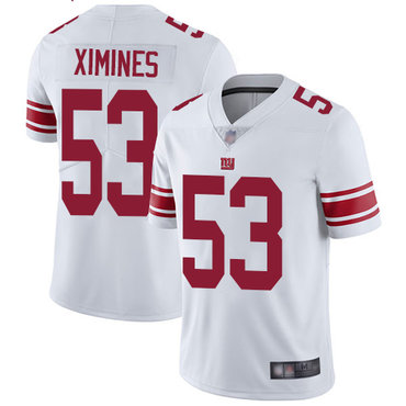 Giants #53 Oshane Ximines White Men’s Stitched Football Vapor Untouchable Limited Jersey