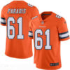 Men’s Denver Broncos #61 Matt Paradis Orange 2016 Color Rush Stitched NFL Nike Limited Jersey