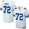 Men’s Dallas Cowboys #72 Ed Jones White Retired Player NFL Nike Elite Jersey
