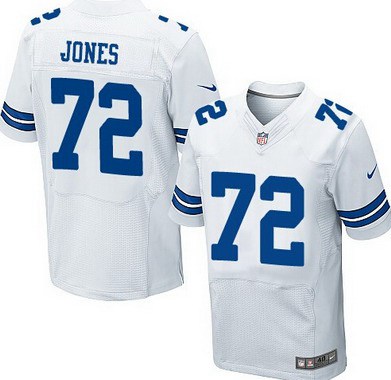Men’s Dallas Cowboys #72 Ed Jones White Retired Player NFL Nike Elite Jersey