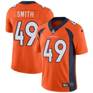Nike Denver Broncos #49 Dennis Smith Orange Team Color Men’s Stitched NFL Vapor Untouchable Limited Jersey