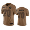 Men’s Dallas Cowboys #70 Zack Martin 2023 Brown Salute To Service Limited Football Stitched Jersey