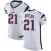 Men’s Nike New England Patriots #21 Malcolm Butler White Stitched NFL Vapor Untouchable Elite Jersey