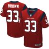 Men’s Houston Texans #33 Stevie Brown Red Alternate NFL Nike Elite Jersey