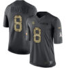 Men’s Minnesota Vikings #8 Sam Bradford Black Anthracite 2016 Salute To Service Stitched NFL Nike Limited Jersey