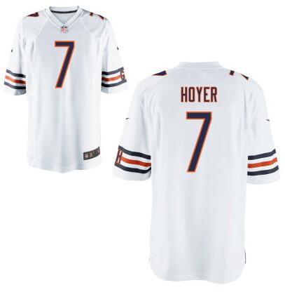 Men’s Chicago Bears #7 Brian Hoyer White Road NFL Nike Elite Jersey