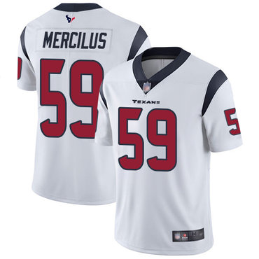 Texans #59 Whitney Mercilus White Men’s Stitched Football Vapor Untouchable Limited Jersey