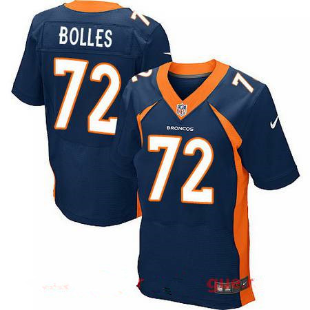 Men’s 2017 NFL Draft Denver Broncos #72 Garett Bolles Navy Blue Alternate Stitched NFL Nike Elite Jersey