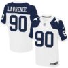 Men’s Dallas Cowboys #90 DeMarcus Lawrence White Thanksgiving Alternate NFL Nike Elite Jersey
