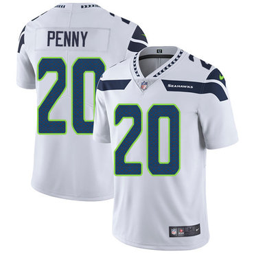 Nike Seattle Seahawks #20 Rashaad Penny White Men’s Stitched NFL Vapor Untouchable Limited Jersey
