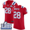 #28 Elite James White Red Nike NFL Alternate Men’s Jersey New England Patriots Vapor Untouchable Super Bowl LIII Bound