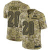 Nike Seahawks #20 Rashaad Penny Camo Men’s Stitched NFL Limited 2018 Salute To Service Jersey
