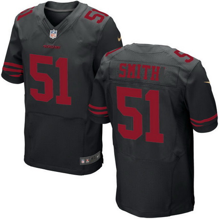 Men’s San Francisco 49ers #51 Malcolm Smith Black Alternate Stitched NFL Nike Elite Jersey