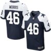 Nike Cowboys #46 Alfred Morris Navy Blue Thanksgiving Men’s Stitched NFL Throwback Elite Jersey