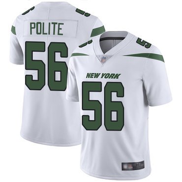 Jets #56 Jachai Polite White Men’s Stitched Football Vapor Untouchable Limited Jersey