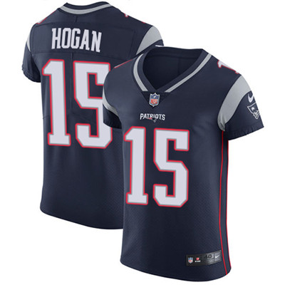 Men’s Nike New England Patriots #15 Chris Hogan Navy Blue Team Color Stitched NFL Vapor Untouchable Elite Jersey