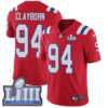 #94 Limited Adrian Clayborn Red Nike NFL Alternate Men’s Jersey New England Patriots Vapor Untouchable Super Bowl LIII Bound