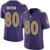 Ravens #80 Miles Boykin Purple Men’s Stitched Football Limited Rush Jersey