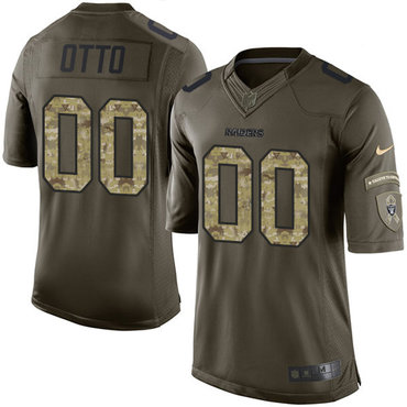 Nike Raiders #00 Jim Otto Green Men’s Stitched NFL Limited Salute to Service Jersey