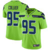 Seahawks #95 L.J. Collier Green Men’s Stitched Football Limited Rush Jersey