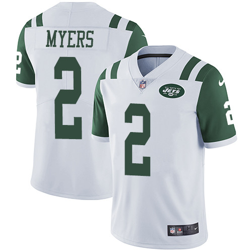 Nike Jets #2 Jason Myers White Men’s Stitched NFL Vapor Untouchable Limited Jersey