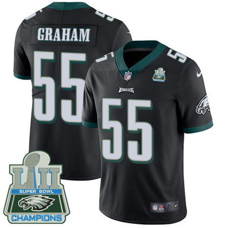 Nike Eagles #55 Brandon Graham Black Alternate Super Bowl LII Champions Men’s Stitched NFL Vapor Untouchable Limited Jersey