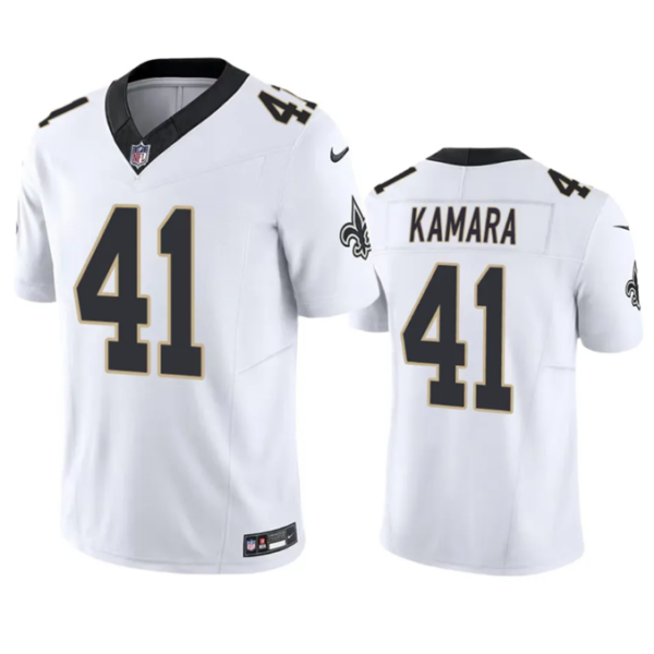 Men’s New Orleans Saints #41 Alvin Kamara White 2023 F.U.S.E. Vapor Untouchable Limited Stitched Jersey