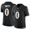 Men’s Baltimore Ravens #0 Roquan Smith Black 2023 F.U.S.E. Vapor Limited Football Stitched Jersey