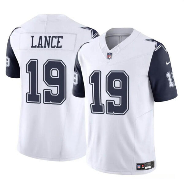 Men’s Dallas Cowboys #19 Trey Lance White 2023 F.U.S.E Rush Limited Football Stitched Jersey