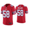 Men’s Buffalo Bills #58 Matt Milano 2022 Red Vapor Untouchable Limited Stitched Jersey