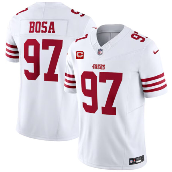Men’s San Francisco 49ers #97 Nick Bosa White 2023 F.U.S.E. With 1-Star C Patch Vapor Untouchable Limited Football Stitched Jersey