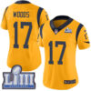 Women’s Los Angeles Rams #17 Robert Woods Gold Nike NFL Rush Vapor Untouchable Super Bowl LIII Bound Limited Jersey
