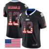 Nike New York Giants #13 Odell Beckham Jr Black Men’s Stitched NFL Limited Rush USA Flag Jersey