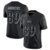 Men’s Baltimore Ravens #89 Mark Andrews Black Reflective Limited Stitched Football Jersey