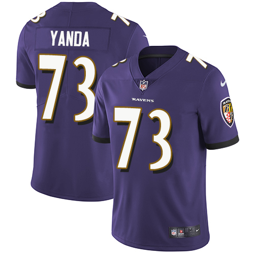 Nike Baltimore Ravens #73 Marshal Yanda Purple Team Color Men’s Stitched NFL Vapor Untouchable Limited Jersey