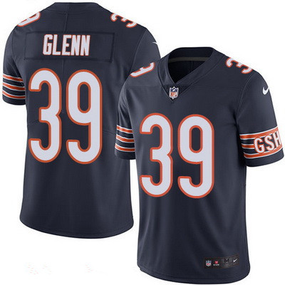Men’s Chicago Bears #39 Jacoby Glenn Navy Blue 2016 Color Rush Stitched NFL Nike Limited Jersey