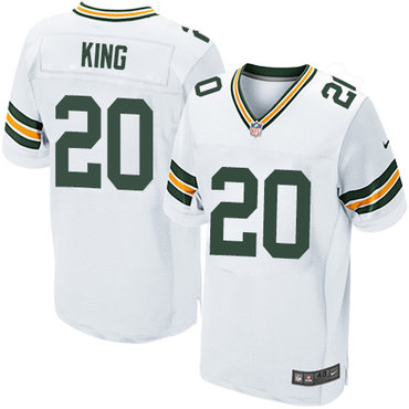 Nike Green Bay Packers #20 Kevin King White Men’s Stitched NFL Elite Jersey
