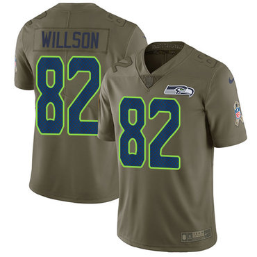 Nike Seattle Seahawks #82 Luke Willson Olive Men’s Stitched NFL Limited 2017 Salute to Service Jersey